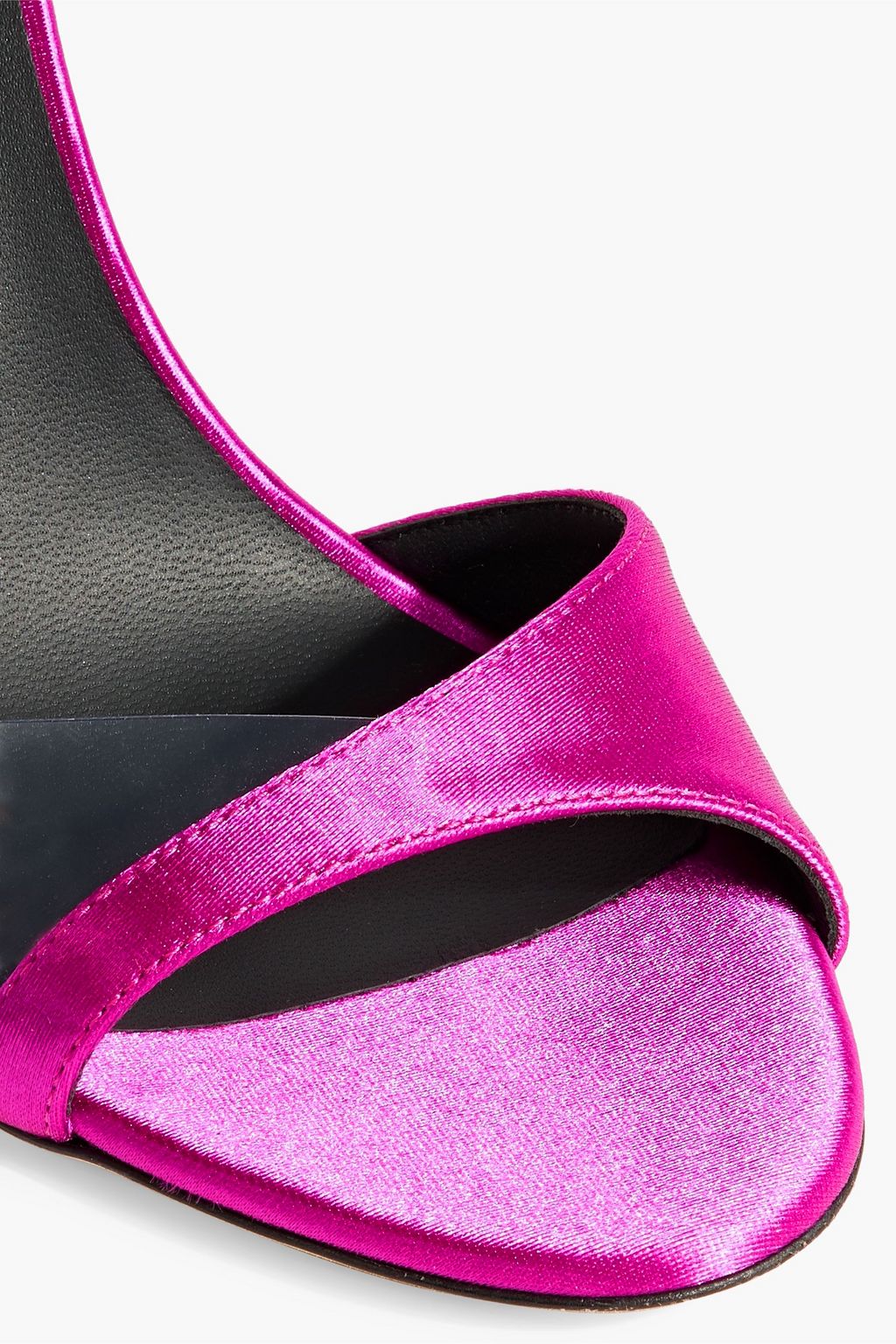 GIUSEPPE ZANOTTI Leeah crystal-embellished PVC and satin sandals