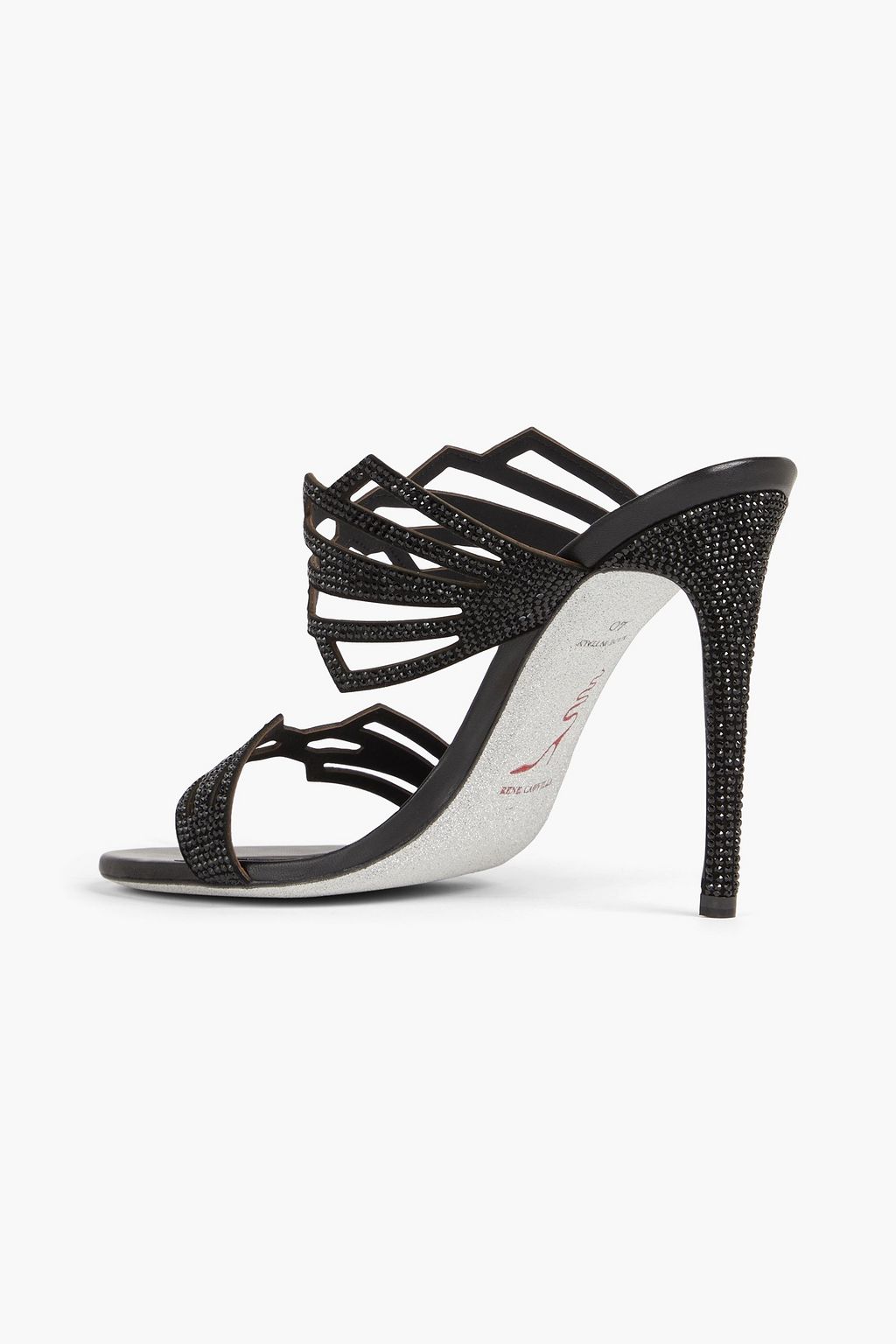 RENE' CAOVILLA Nadine crystal-embellished suede sandals