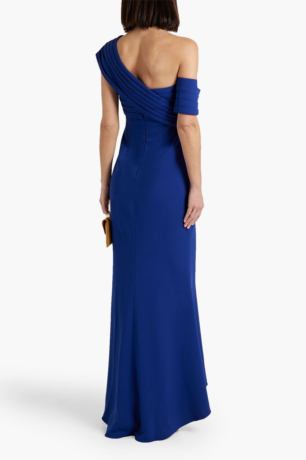 BADGLEY MISCHKA 원 숄더 크레이프 가운
