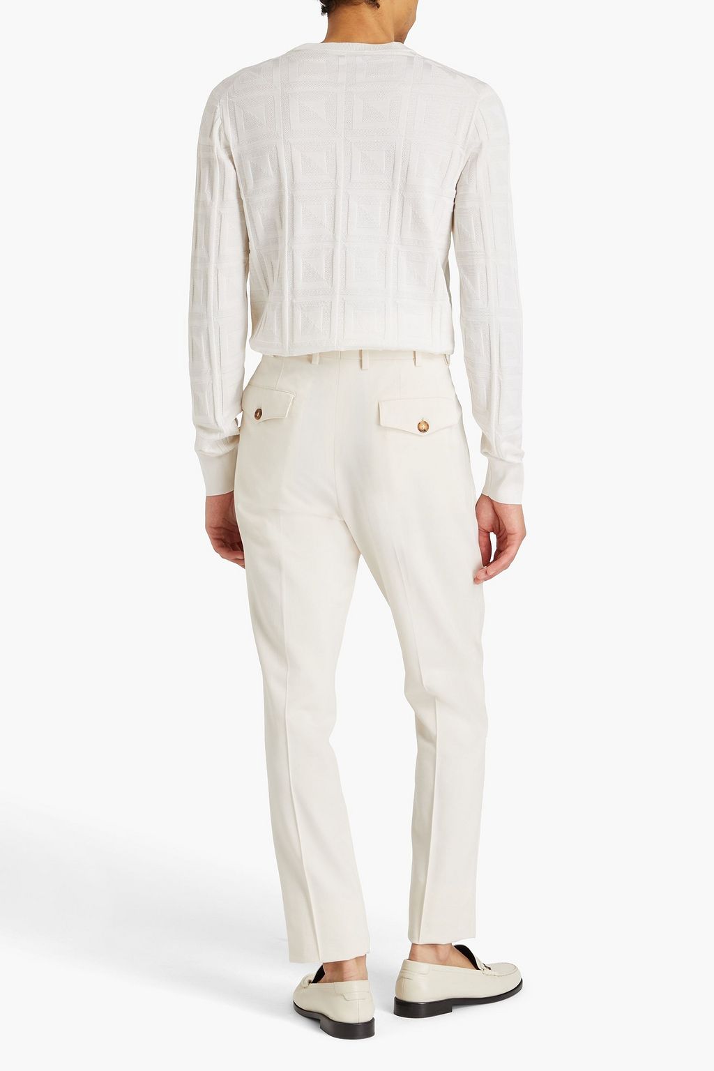DOLCE&GABBANA Jacquard-knit silk sweater