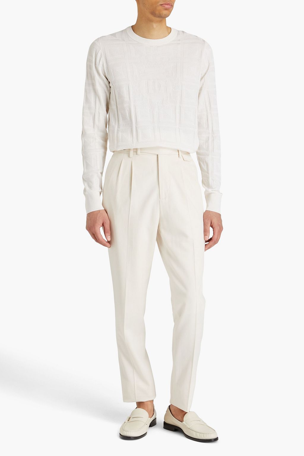 DOLCE&GABBANA Jacquard-knit silk sweater