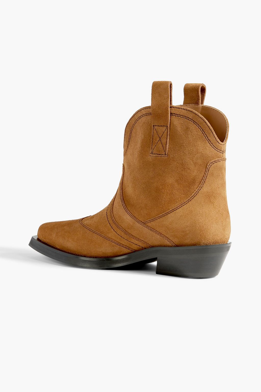 GANNI Suede western boots