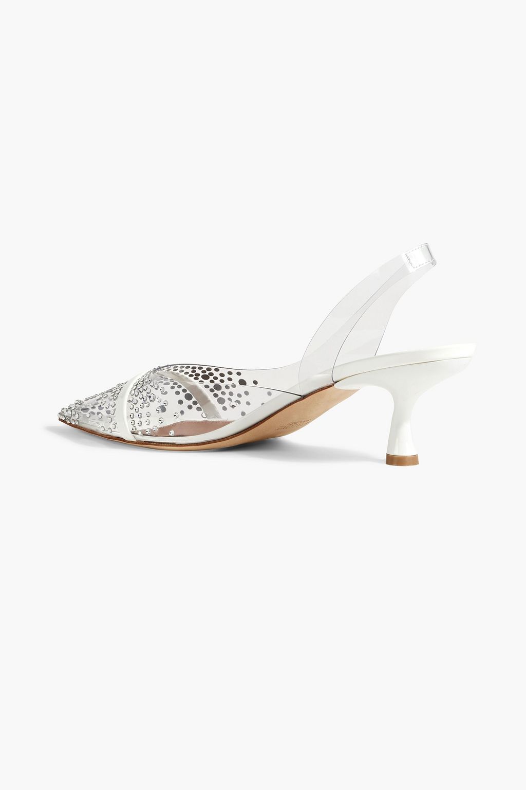MALONE SOULIERS Juliet 45 crystal-embellished PVC slingback pumps