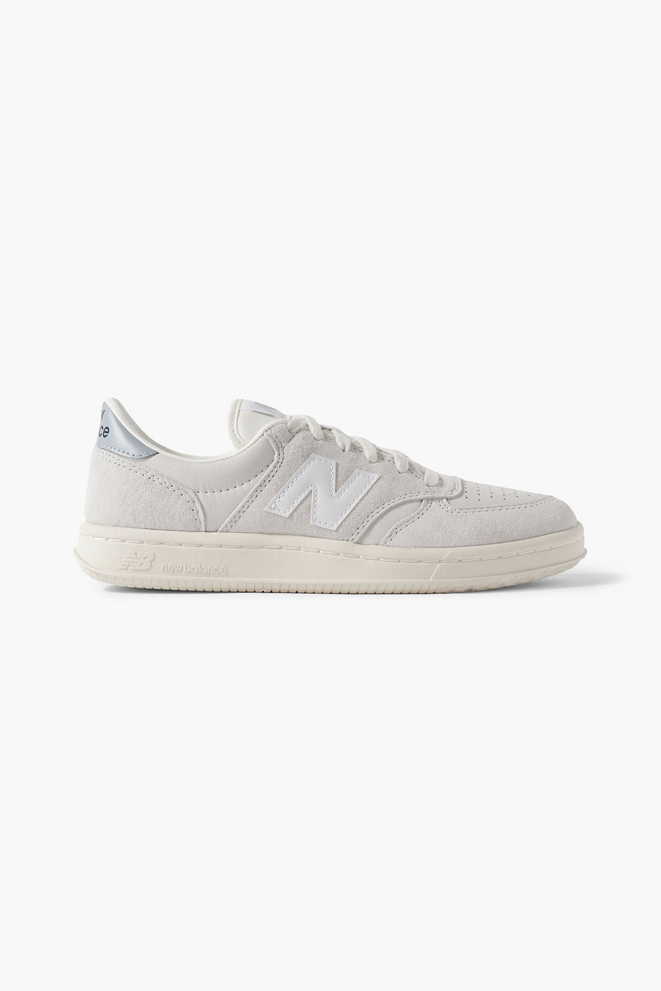 new balance - ct500 leather-trimmed suede and nubuck sneakers - gray - us 7