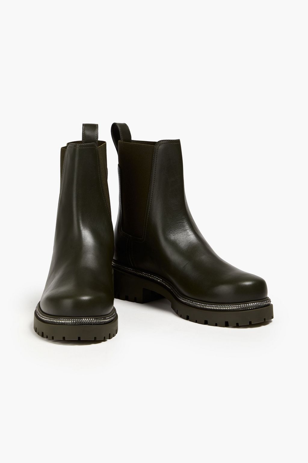 RENE' CAOVILLA Bika crystal-embellished leather Chelsea boots