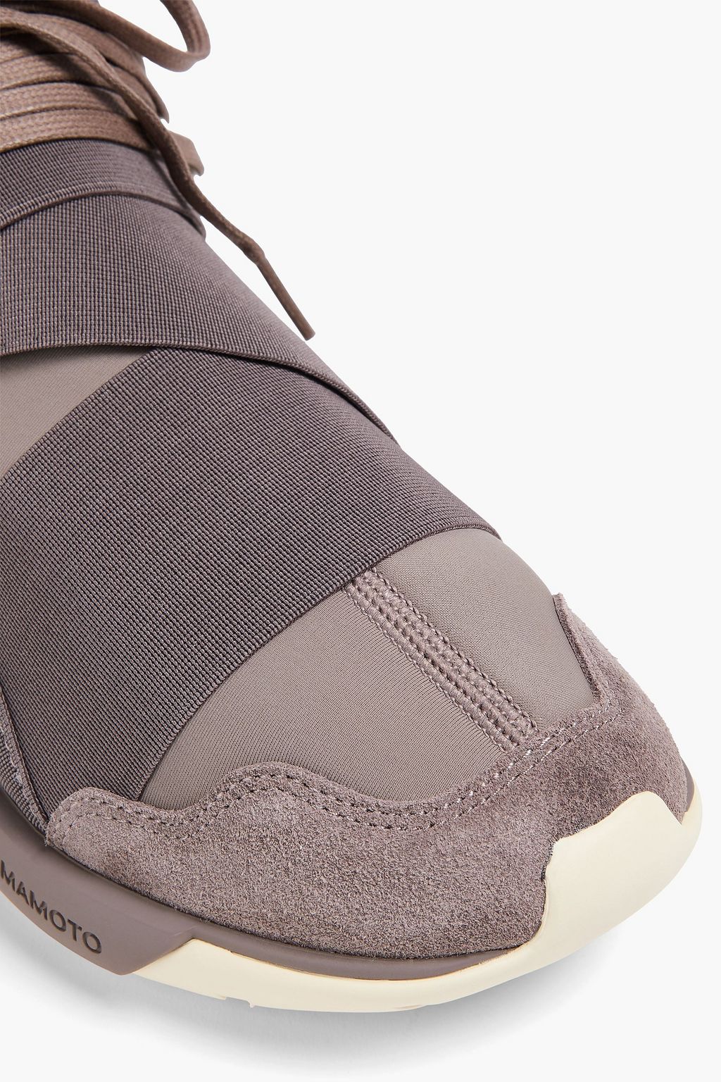 Y-3 Qasa suede-trimmed neoprene high-top sneakers