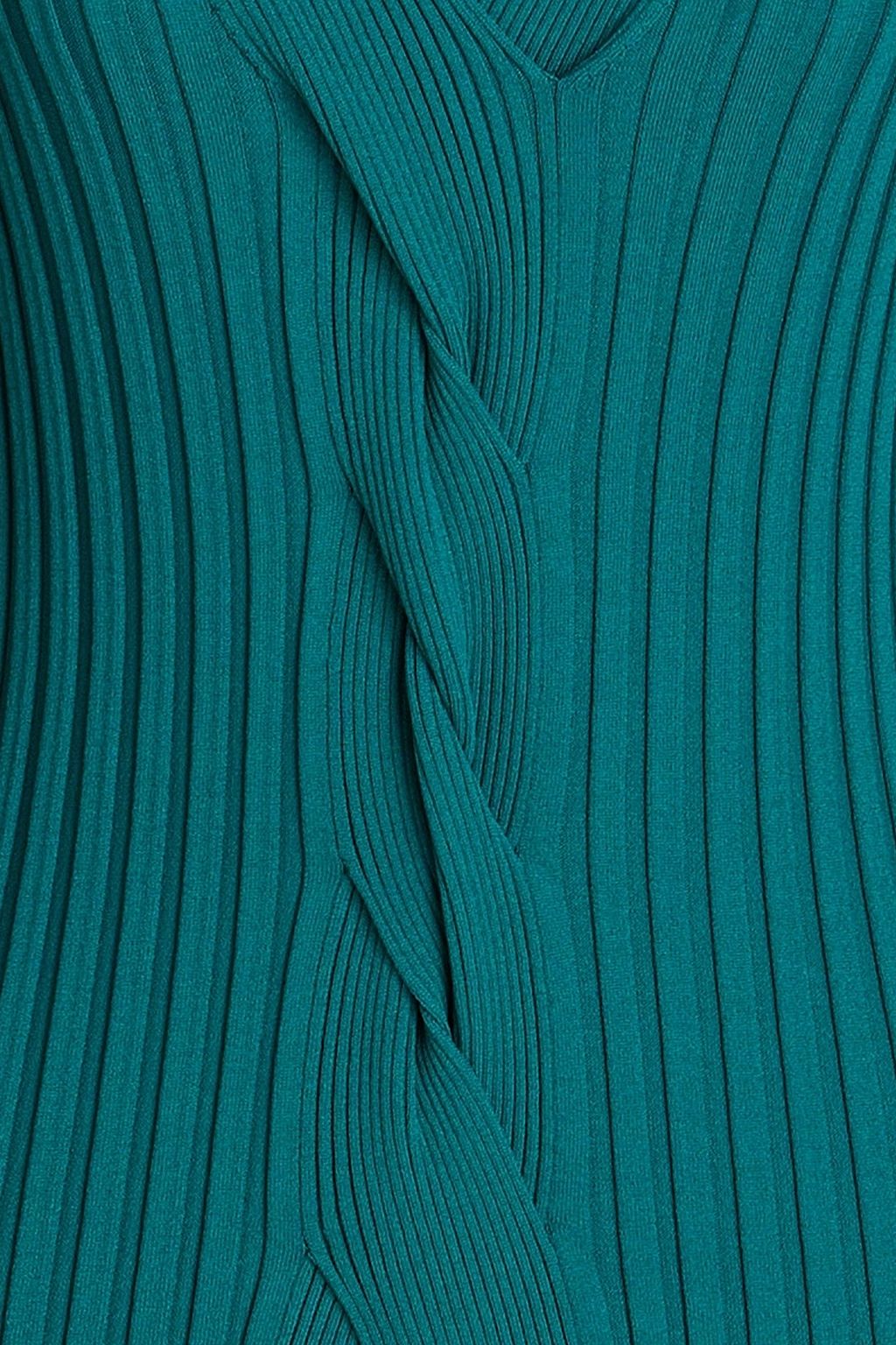 DIANE VON FURSTENBERG Twist-front ribbed-knit dress