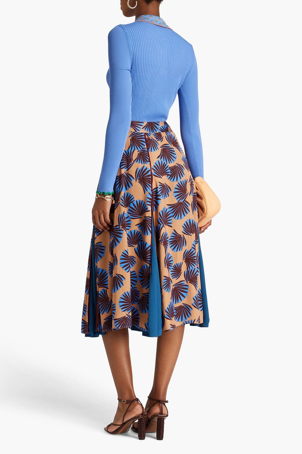 DIANE VON FURSTENBERG リブ編みニット ポロセーター