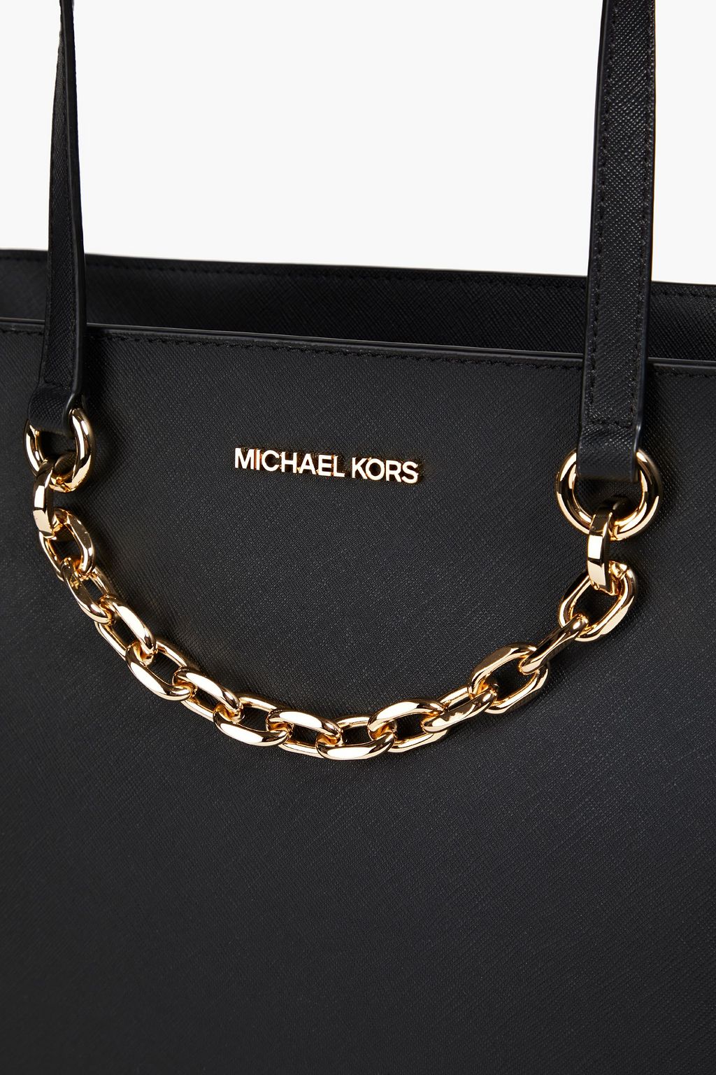 MICHAEL MICHAEL KORS Jet Set chain-embellished faux textured-leather ...