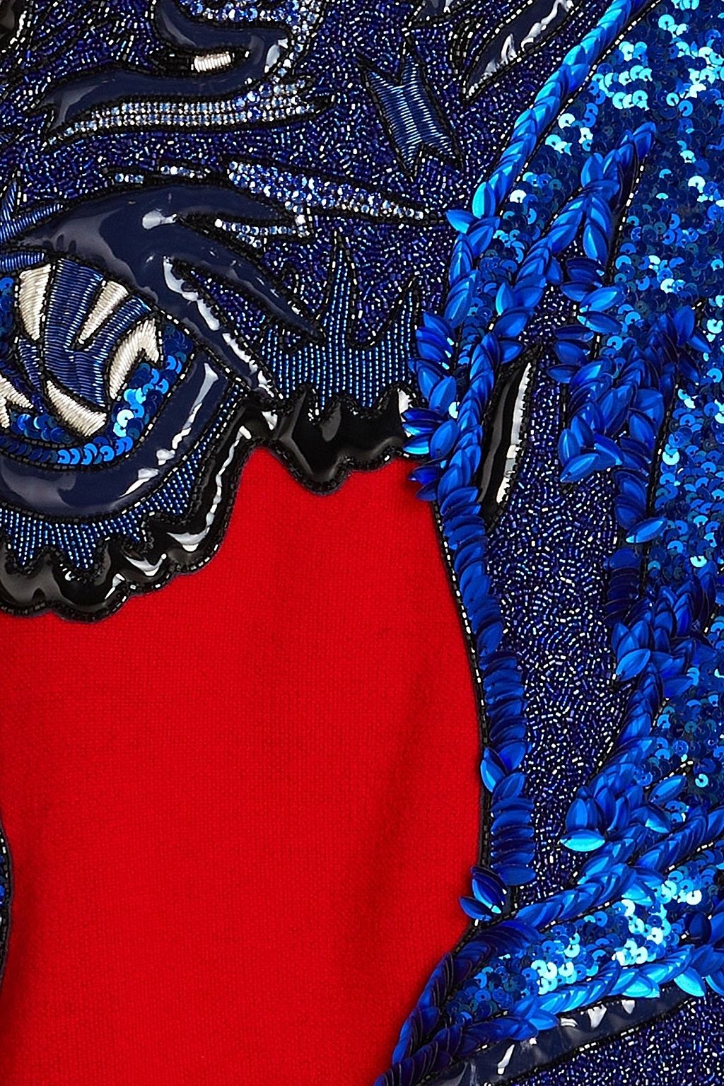 BALMAIN كنزة من صوف المارينو بتصميم مزركش