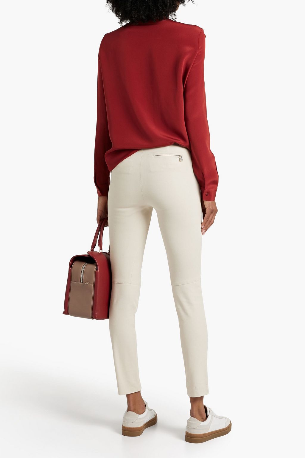 LORO PIANA Ashlyn pintucked silk crepe de chine shirt