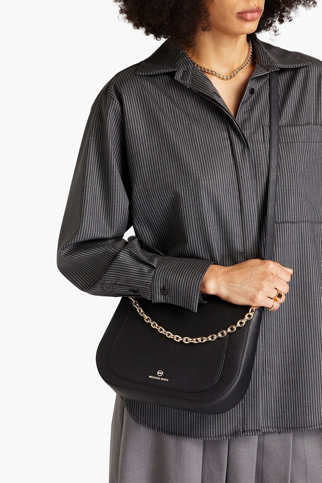 MICHAEL MICHAEL KORS Eden texturedleather shoulder bag THE