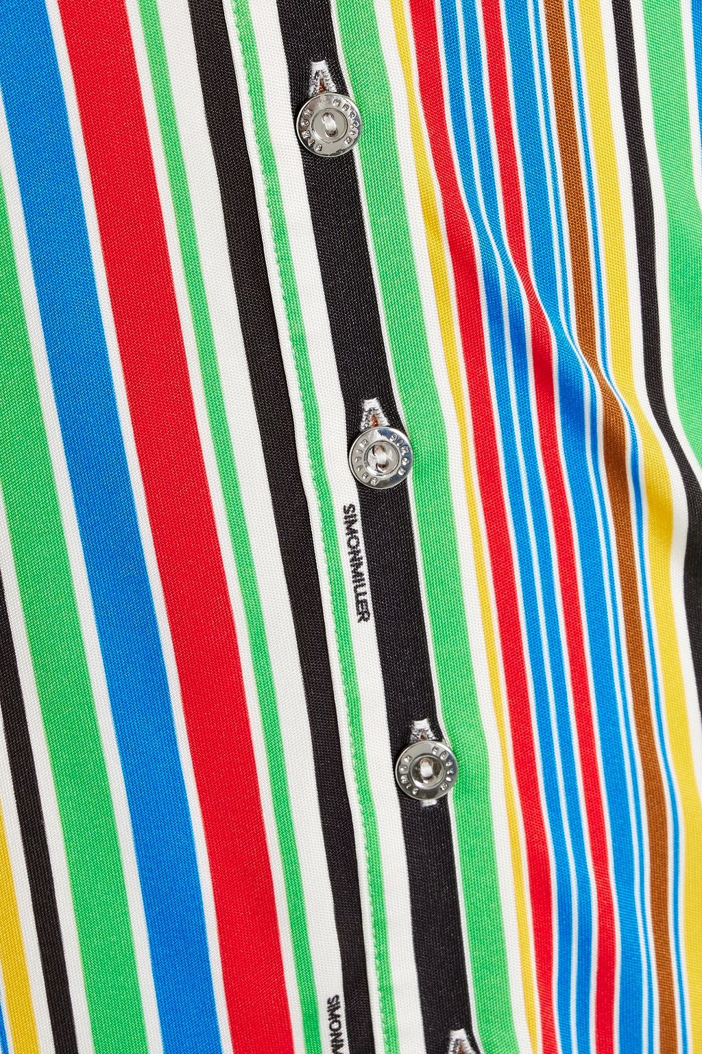 SIMON MILLER Striped satin shirt