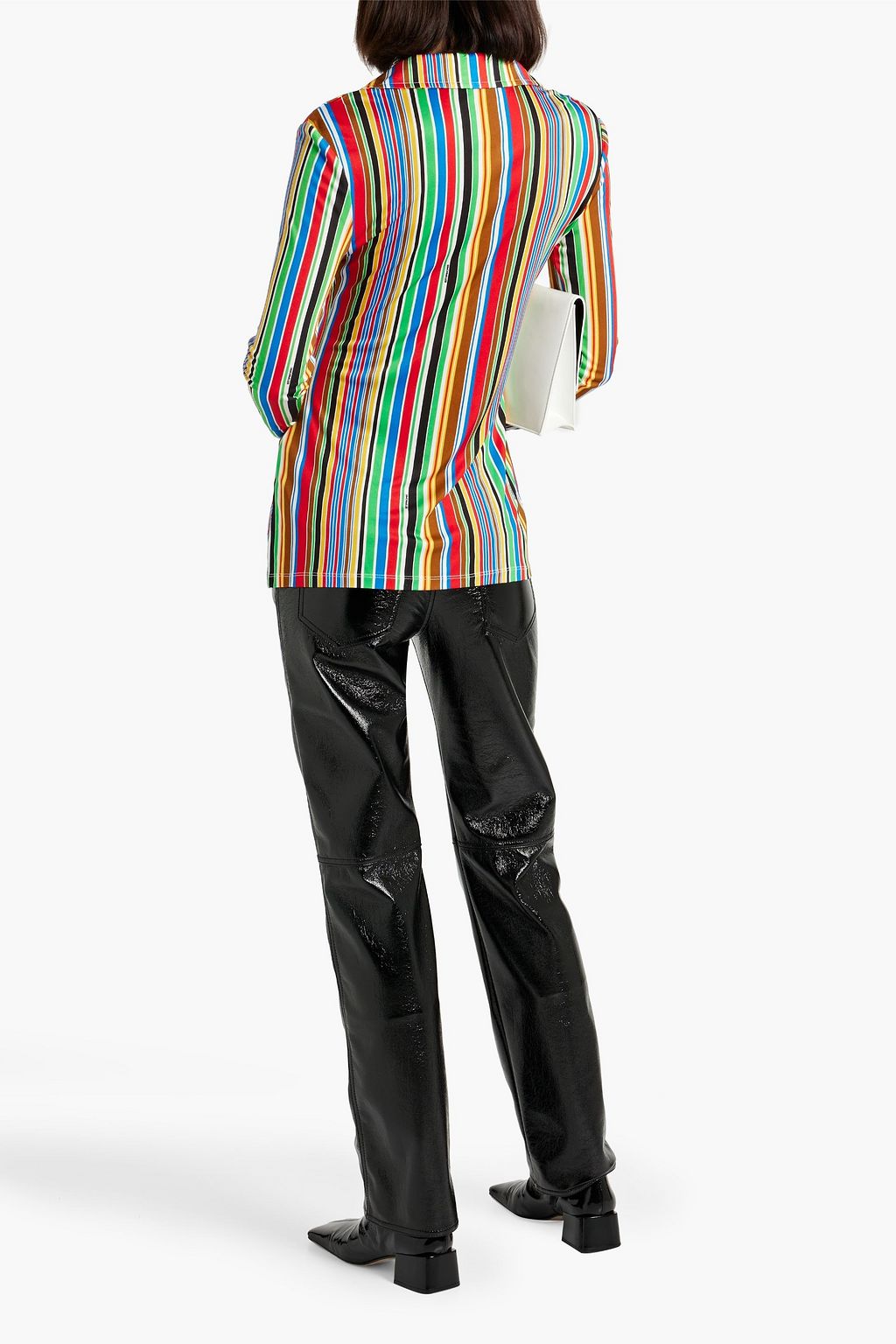 SIMON MILLER Striped satin shirt