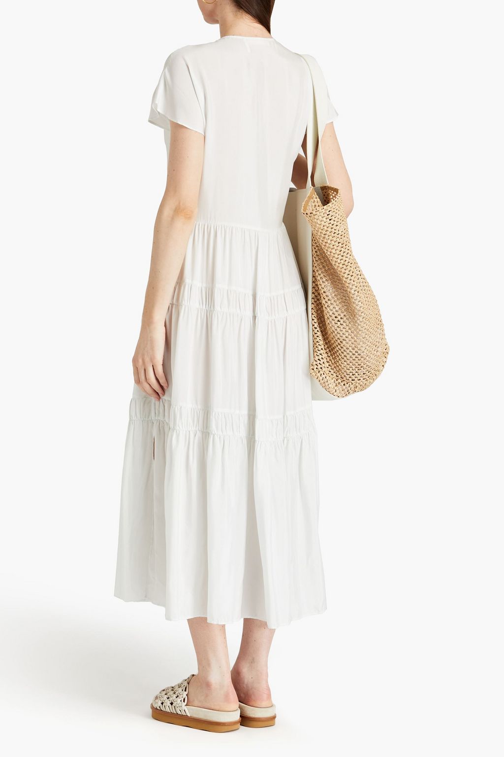 SEE BY CHLOÉ فستان طويل من قماش هابوتاي مميز بطبقات متعددة