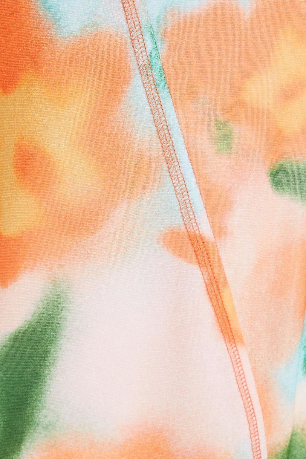 REJINA PYO Asymmetric cutout floral-print stretch-jersey top