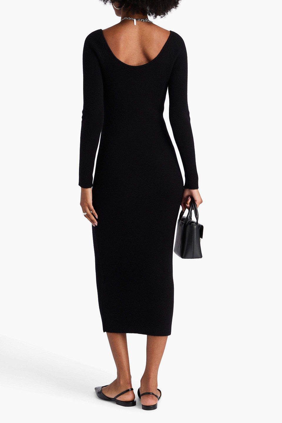  Arch4 - Midikleid „bridgewater“ Aus Geripptem Kaschmir - Schwarz - M 
