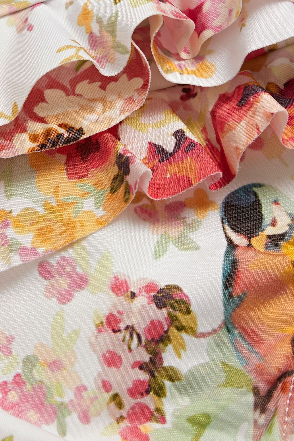 ZIMMERMANN Kids Mae Bikini-Höschen mit floralem Print und Rüschen