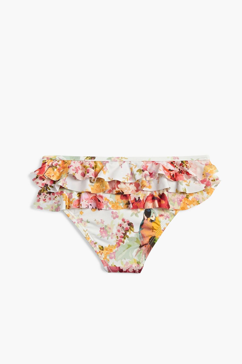 ZIMMERMANN Kids Mae Bikini-Höschen mit floralem Print und Rüschen