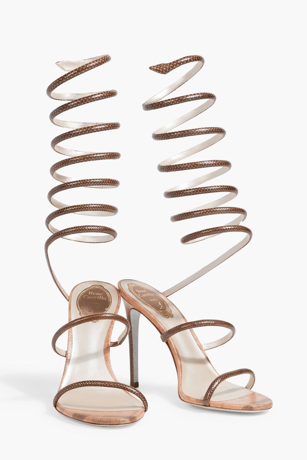 RENE' CAOVILLA Supercleo snakeskin sandals
