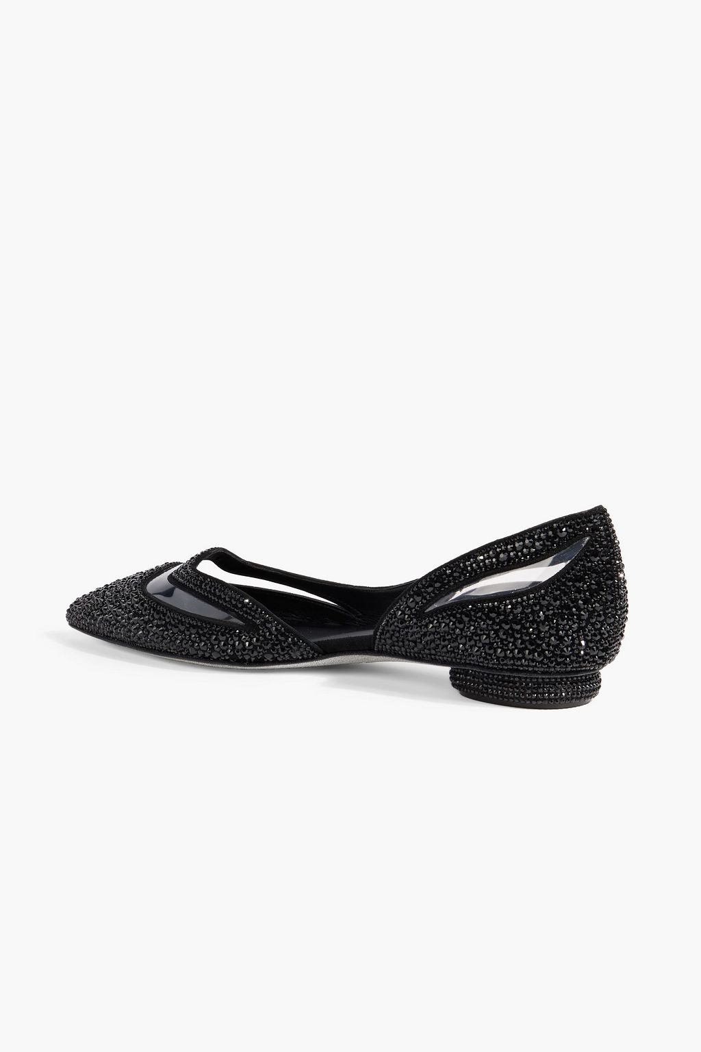 RENE' CAOVILLA Tulay embellished woven point-toe flats