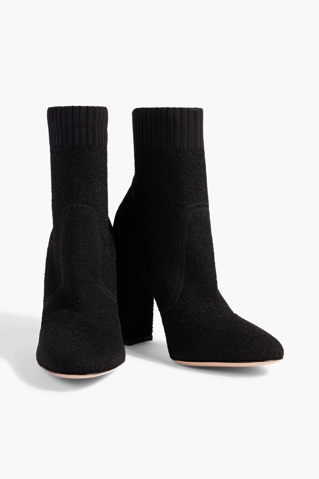 GIANVITO ROSSI Isa bouclé-knit ankle boots