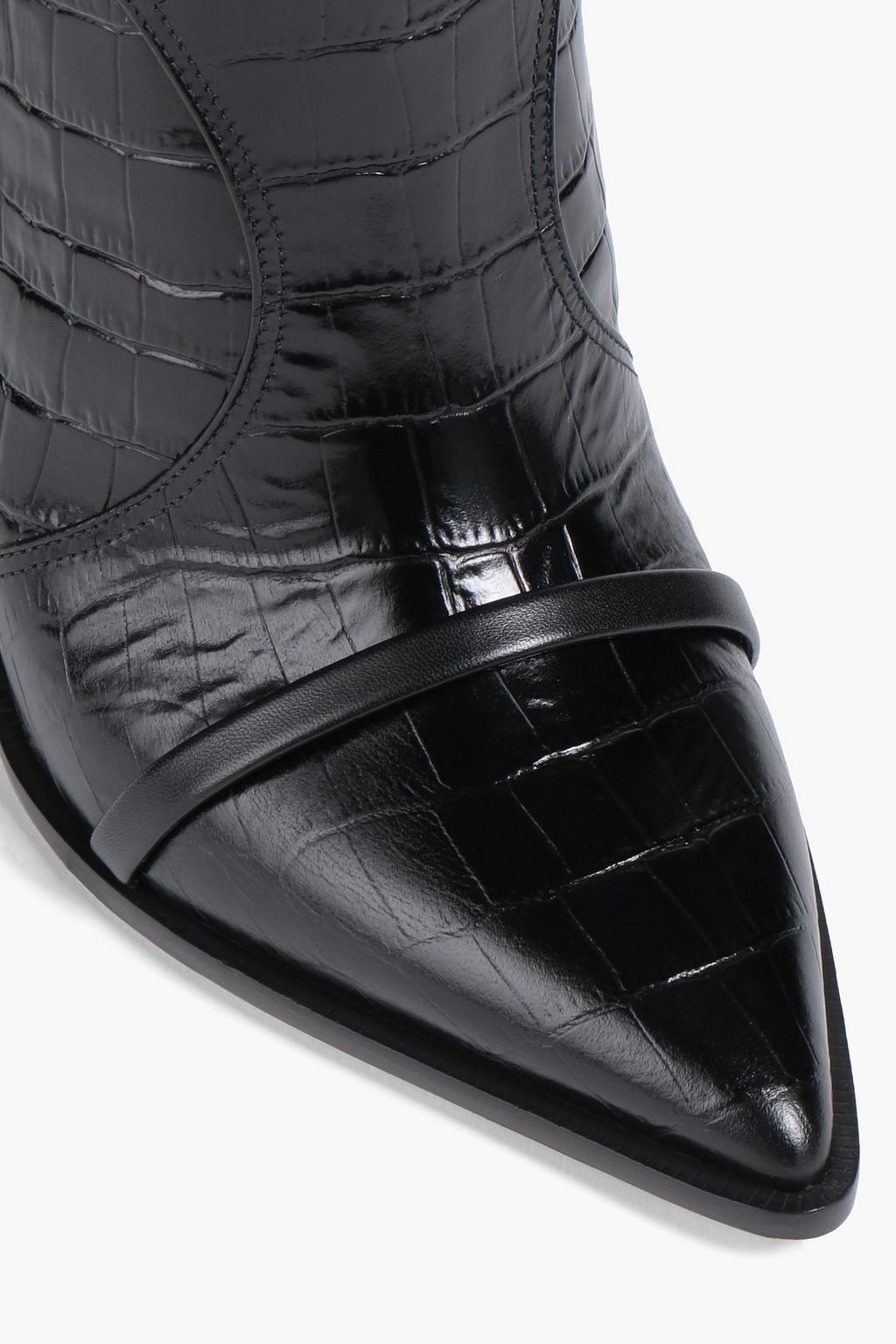 MALONE SOULIERS Claude croc-effect leather knee boots