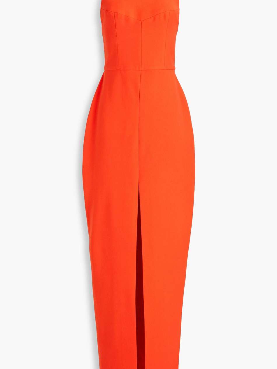 cutout crepe maxi dress