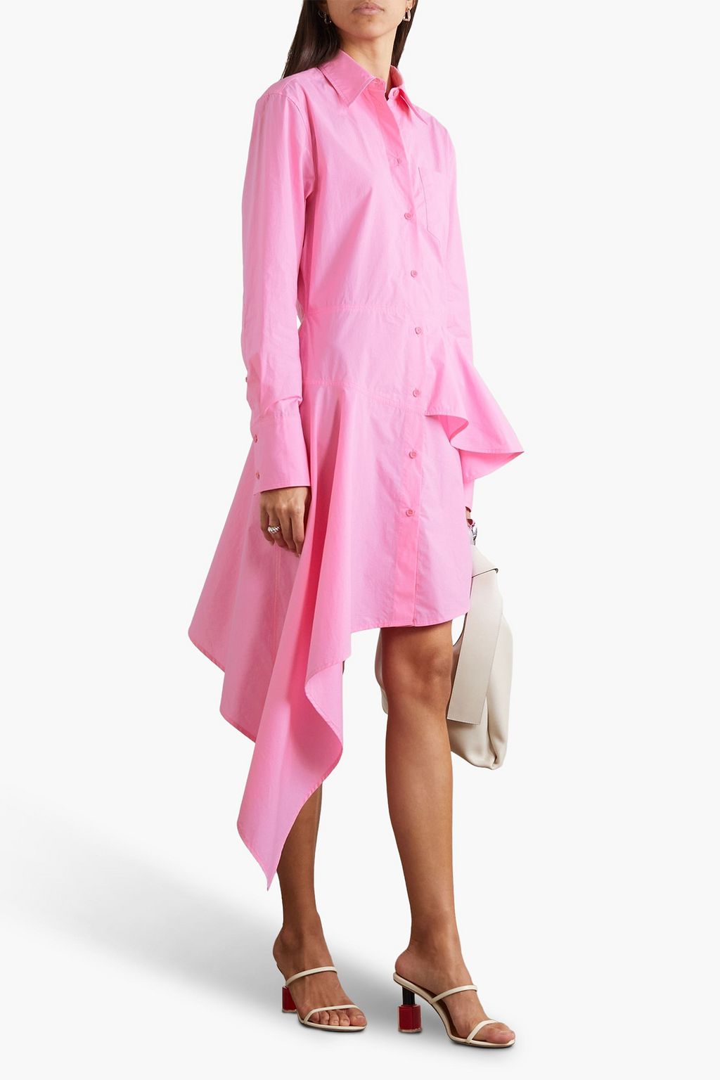 JW ANDERSON Hemdkleid aus Baumwollpopeline mit Schößchen
