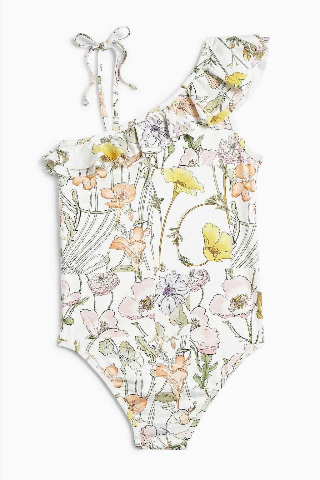 ZIMMERMANN Kids Jeannie ruffled floral-print swimsuit