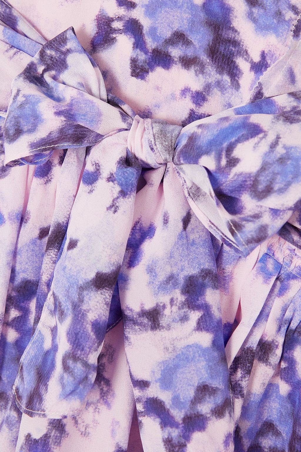 ISABEL MARANT Filao bow-detailed printed silk crepe de chine mini skirt