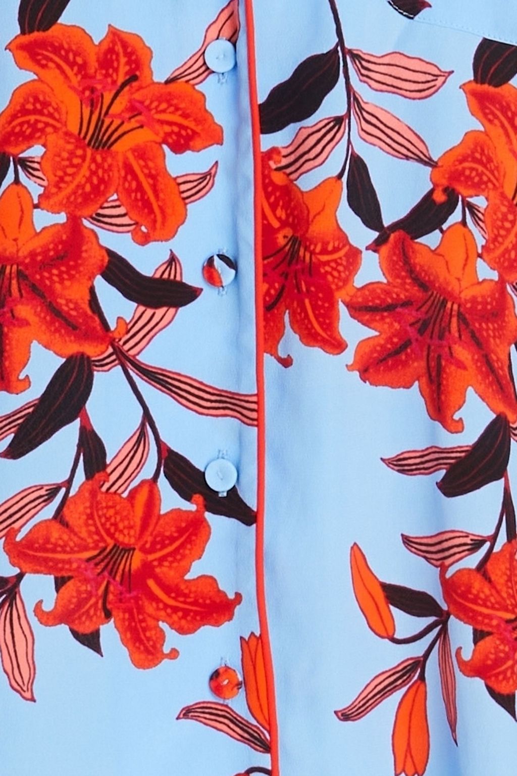 DIANE VON FURSTENBERG クレープデシン シャツ フローラルプリント
