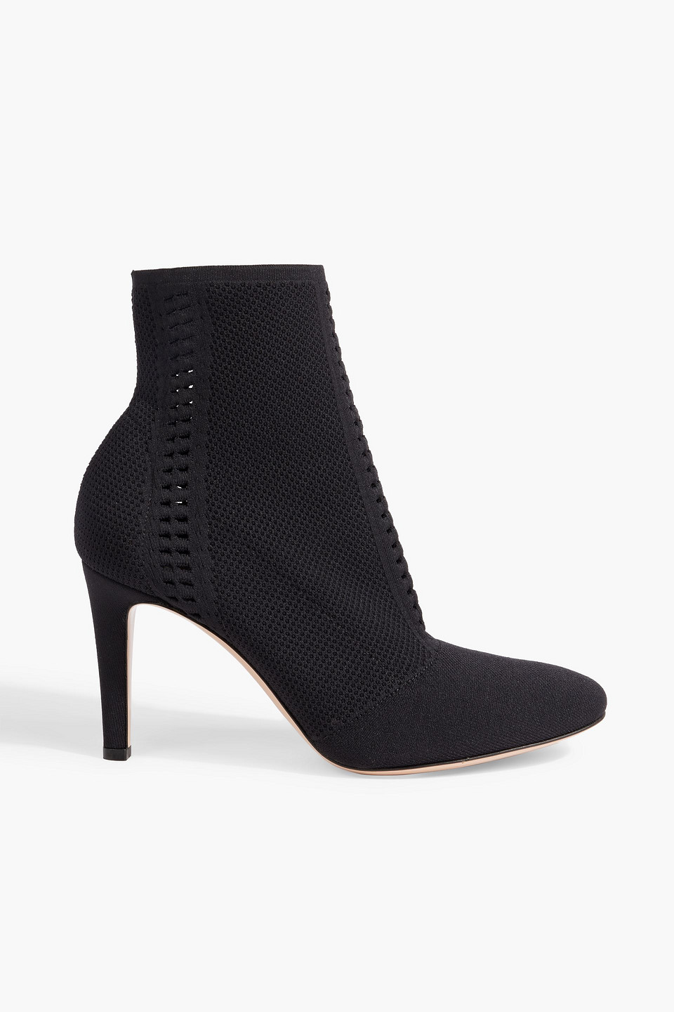 GIANVITO ROSSI VIRES 85 STRETCH-KNIT SOCK BOOTS