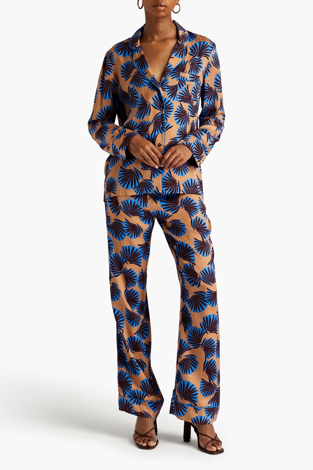 DIANE VON FURSTENBERG قميص من الجاكار مزين بطبعات