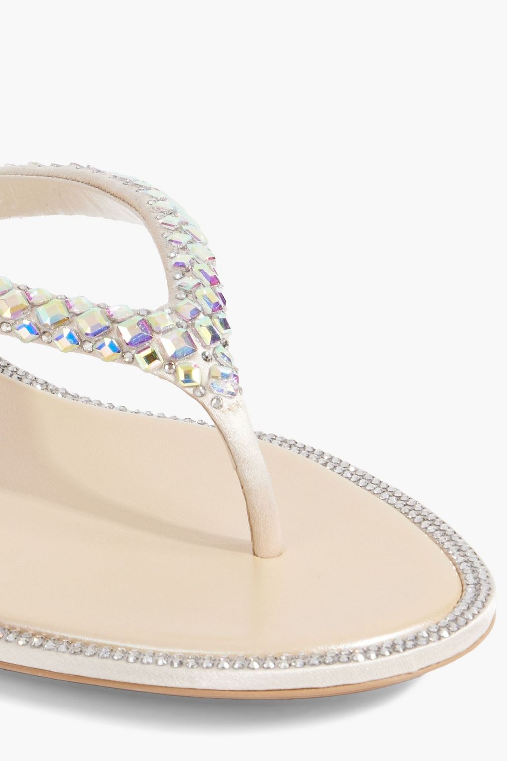 RENE' CAOVILLA Shilin crystal-embellished satin sandals