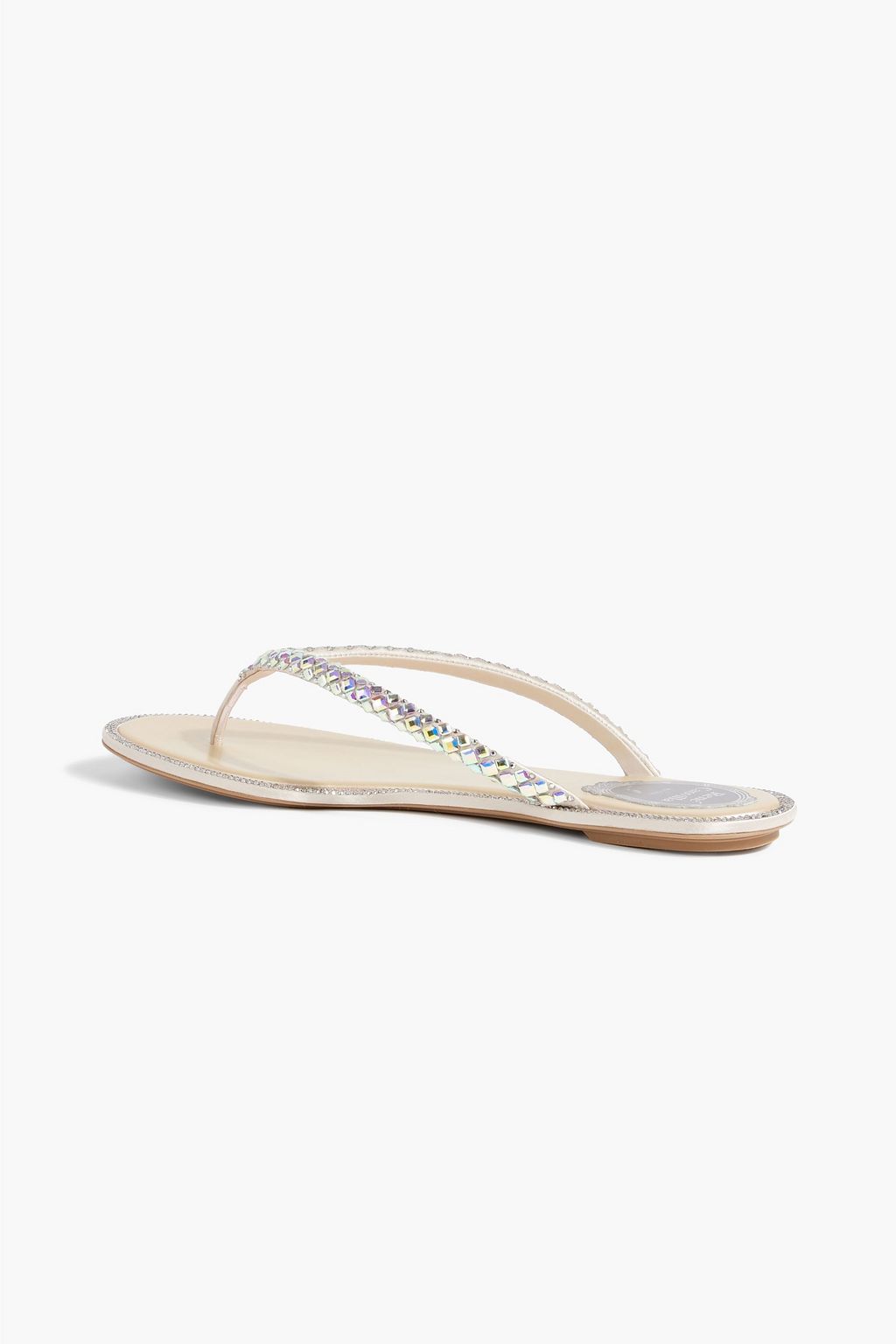 RENE' CAOVILLA Shilin crystal-embellished satin sandals