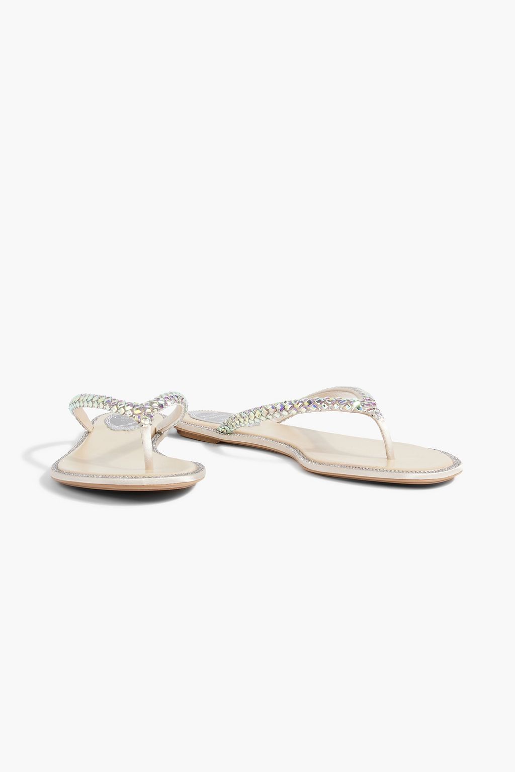 RENE' CAOVILLA Shilin crystal-embellished satin sandals