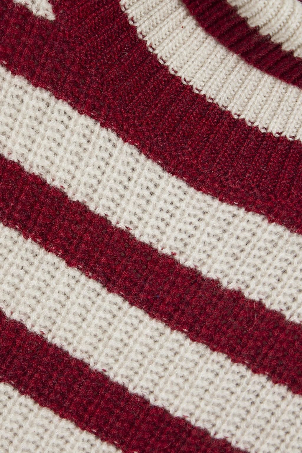 AUTUMN CASHMERE Striped cashmere turtleneck sweater