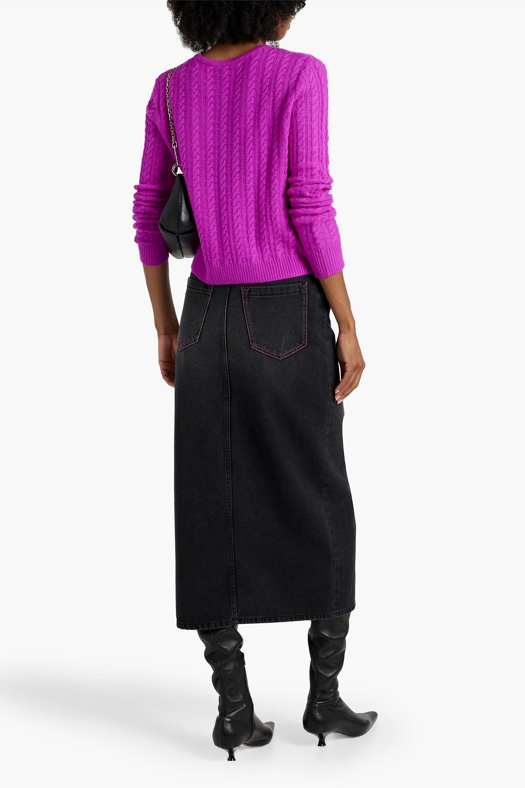 AUTUMN CASHMERE Cable-knit cashmere cardigan