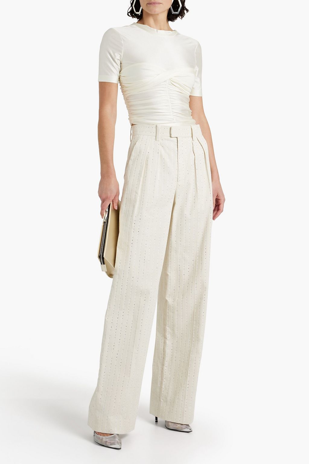 ALEXANDERWANG.T Ruched stretch-jersey top