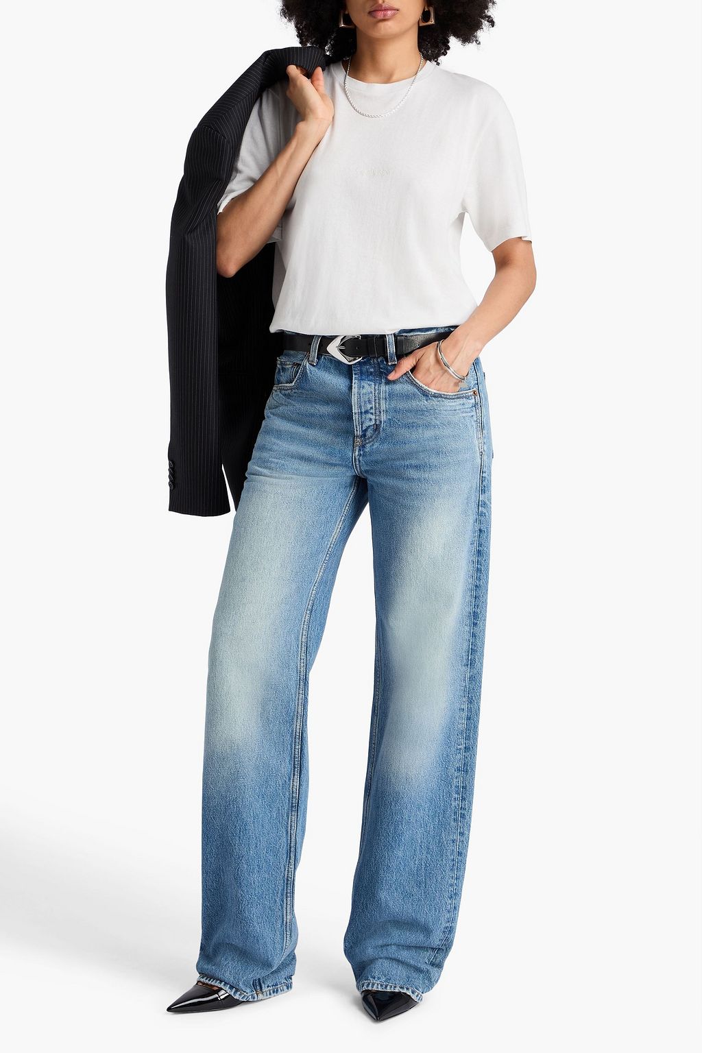 SAINT LAURENT تي شيرت من قطن جيرسي