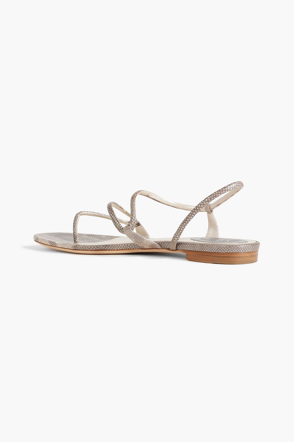 RENE' CAOVILLA Joelle snakeskin slingback sandals
