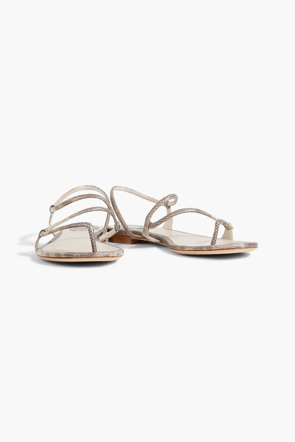 RENE' CAOVILLA Joelle snakeskin slingback sandals