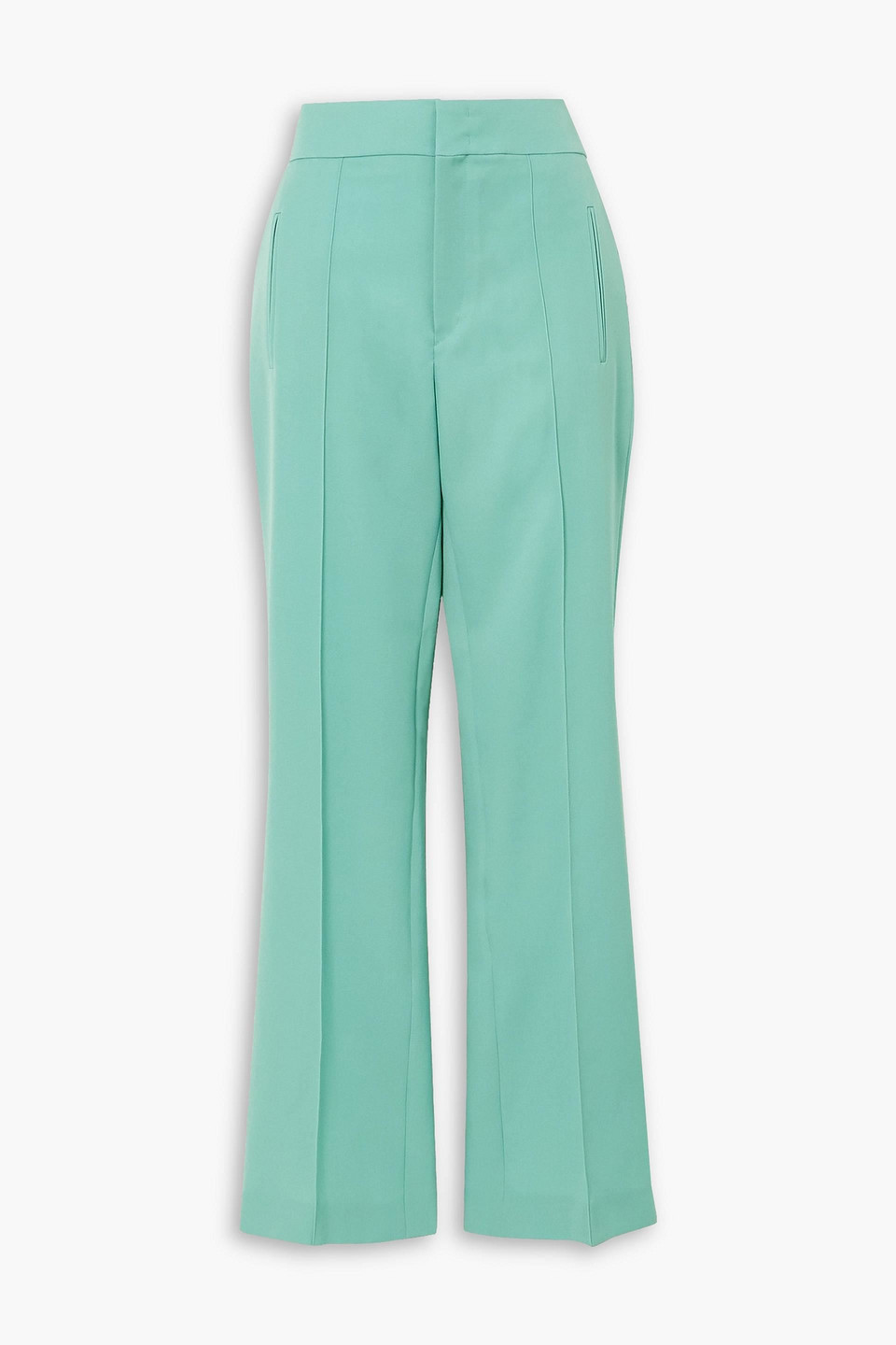 Isabel Marant Lokia Wool-twill Straight-leg Pants In Green