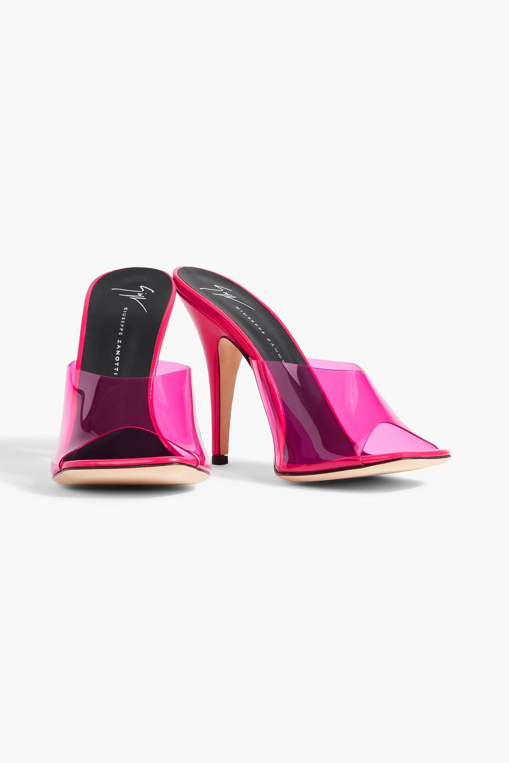 GIUSEPPE ZANOTTI Earthshine Plexy PVC mules