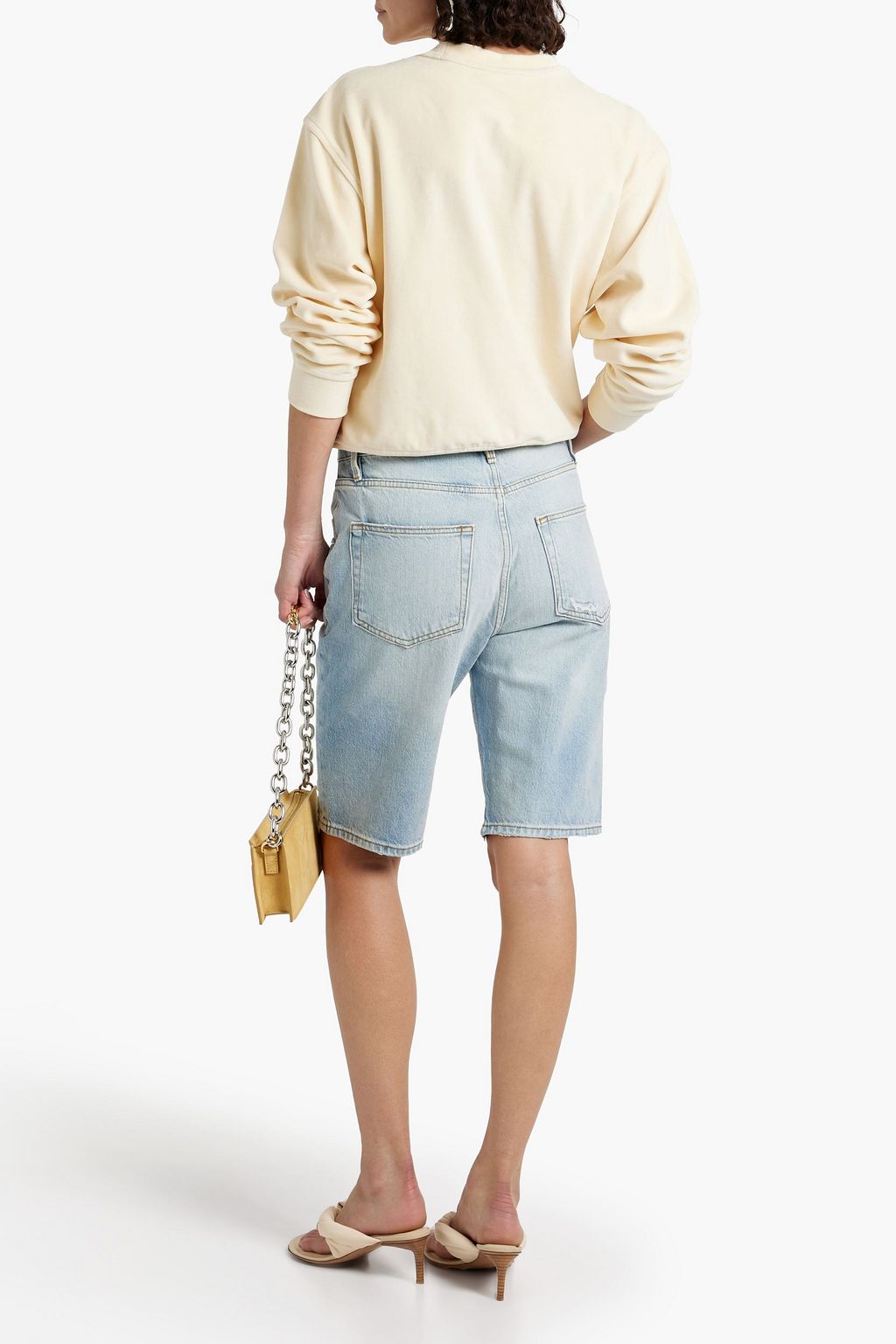 ALEXANDERWANG.T Embellished stretchcotton velour sweatshirt THE