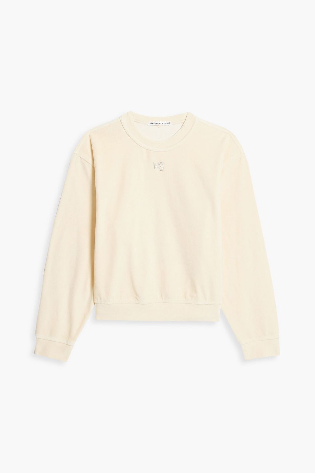 ALEXANDERWANG.T Embellished stretchcotton velour sweatshirt THE