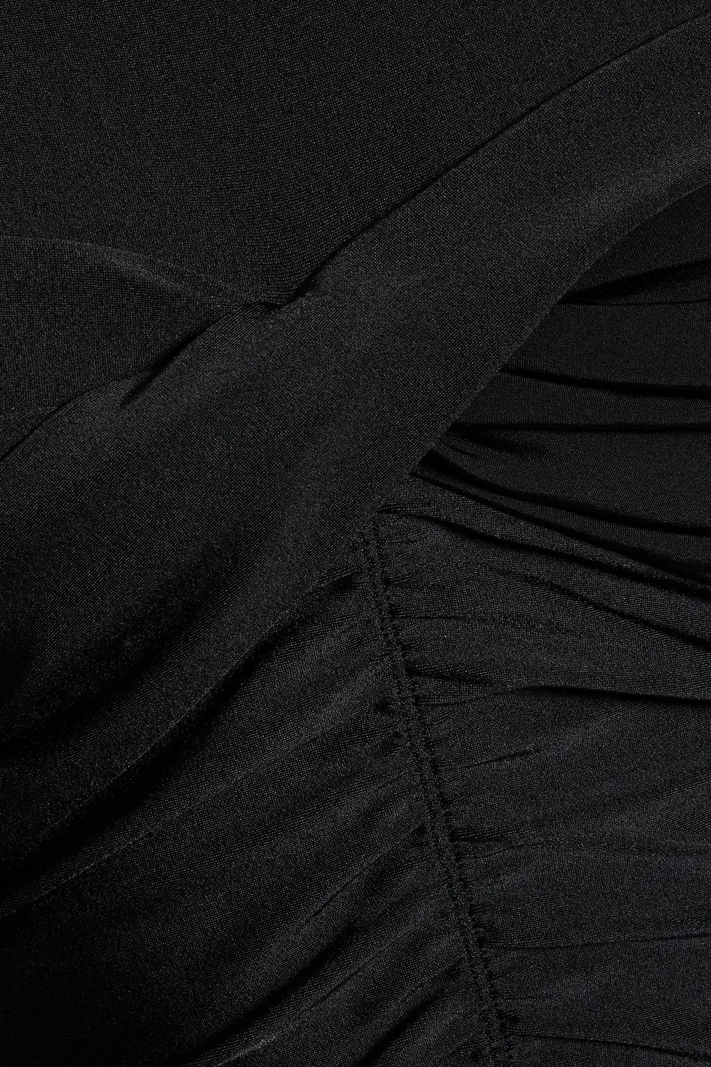 ALEXANDERWANG.T فستان قصير من ساتان جيرسي بتأثير مزموم