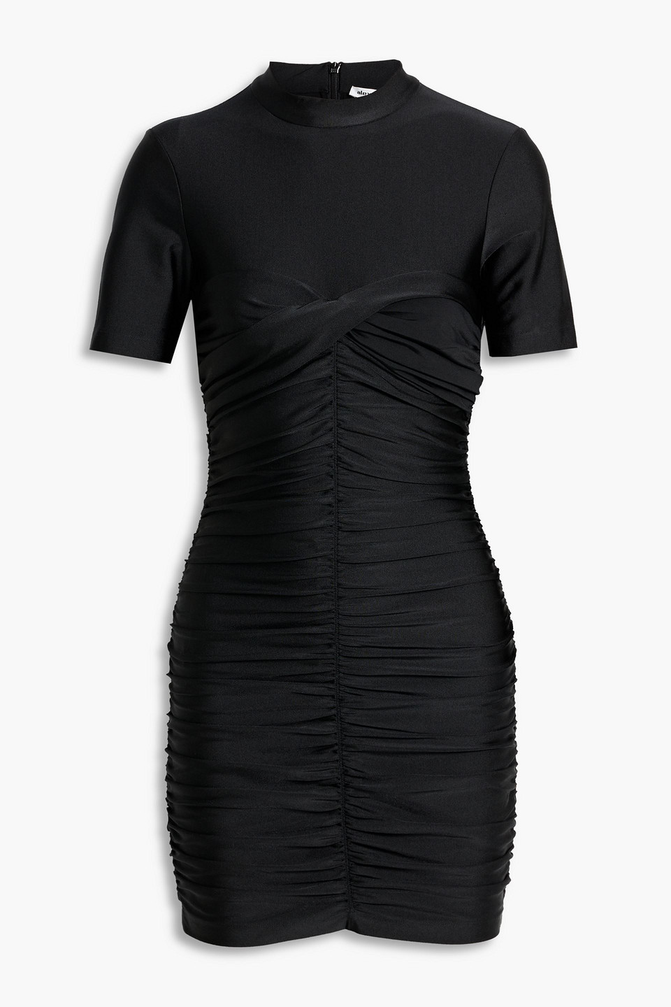 Alexander Wang T Twisted Satin-jersey Mini Dress In Black