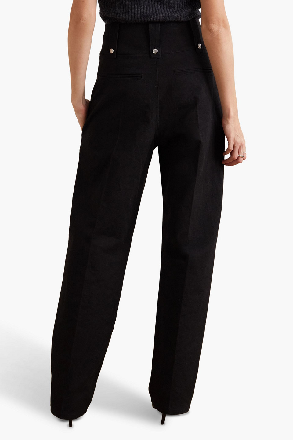 ISABEL MARANT NARLENA COTTON-TWILL STRAIGHT-LEG PANTS